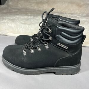 Lugz Grotto Boots Mens Size 10 Black Synthetic Lace Up Casual Chunky Thick Sole